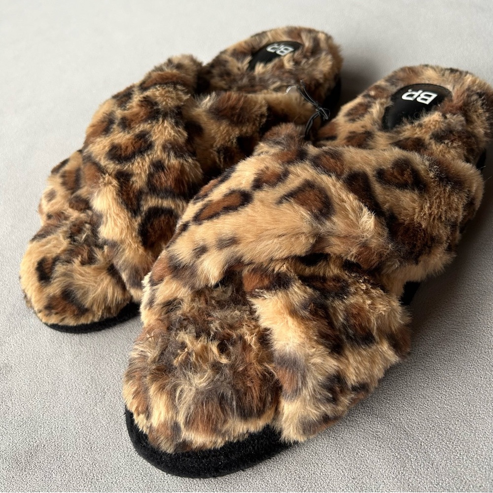 Bp ~ Sophie Criss Cross Strap Plush Slippers ~ Women’s Size XL 11-12